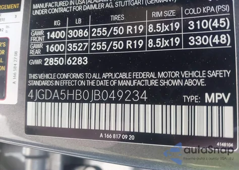 2018 Mercedes-Benz Gle 350 4Matic from USA, damaged, VIN 4JGDA5HB0JB049234